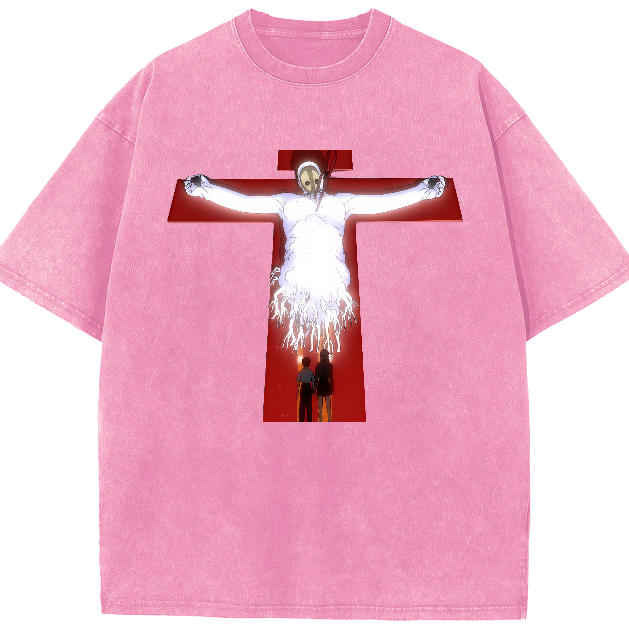（画像用） EVA 新世紀エヴァンゲリオン 綿100% ヴィンテージ風 半袖Tシャツ（フロントプリント）